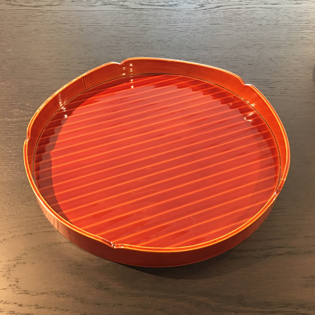 "Shunkei-nuri" Lacquer Round Deep Tray